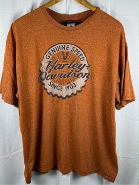 Harley-Davidson Genuine Speed Graphic T-Shirt Orange Men’s 3XL